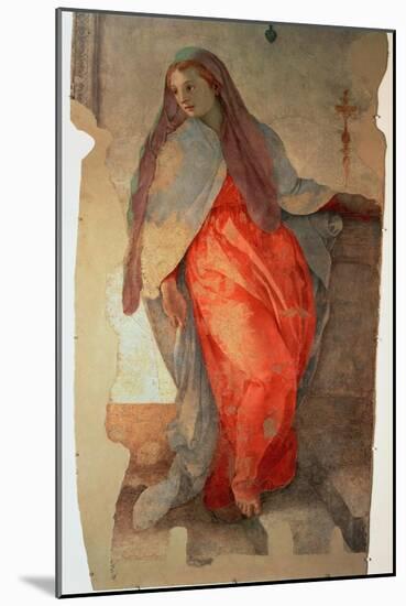 The Annunciation, Detail of the Virgin, c.1527-Jacopo da Carucci Pontormo-Mounted Giclee Print