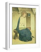 The Annunciation, Detail of the Virgin, circa 1438-45-Fra Angelico-Framed Giclee Print