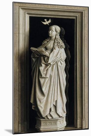 The Annunciation (Diptych, Right Pane), 1434-1435-Jan van Eyck-Mounted Giclee Print
