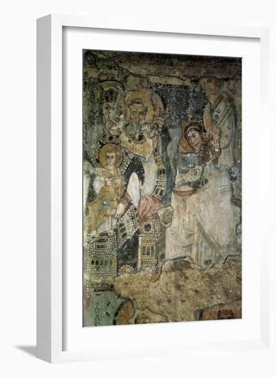 The Annunciation (Fresco in Santa Maria Antiqu), 565-578-null-Framed Giclee Print