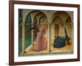 The Annunciation. Fresco in the former dormitory of the Dominican monastery San Marco, Florence.-null-Framed Giclee Print