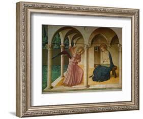 The Annunciation. Fresco in the former dormitory of the Dominican monastery San Marco, Florence.-null-Framed Giclee Print