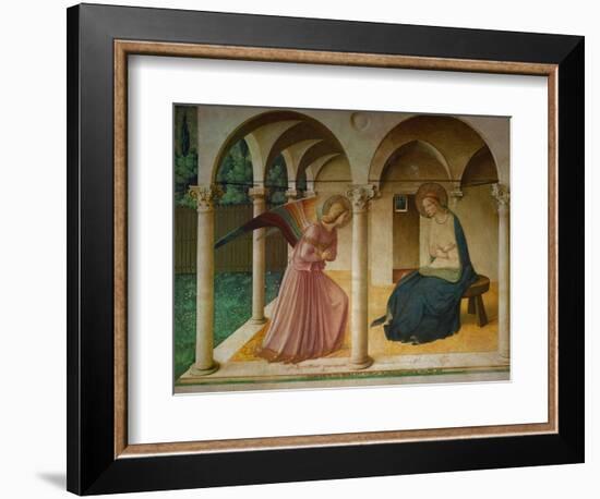 The Annunciation. Fresco in the former dormitory of the Dominican monastery San Marco, Florence.-null-Framed Giclee Print