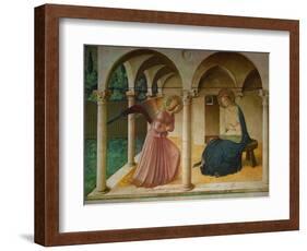 The Annunciation. Fresco in the former dormitory of the Dominican monastery San Marco, Florence.-null-Framed Giclee Print