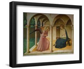 The Annunciation. Fresco in the former dormitory of the Dominican monastery San Marco, Florence.-null-Framed Giclee Print