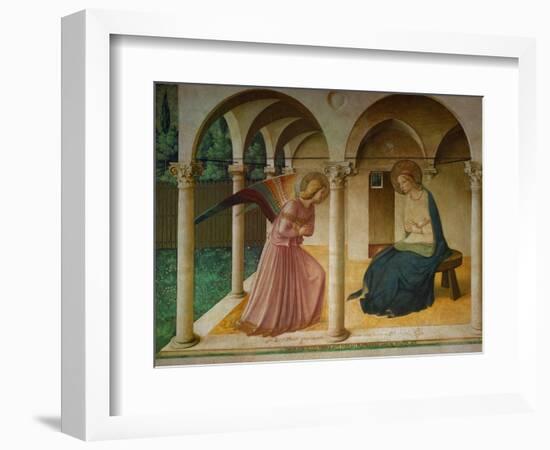 The Annunciation. Fresco in the former dormitory of the Dominican monastery San Marco, Florence.-null-Framed Giclee Print