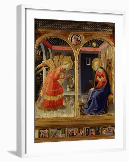 The Annunciation, from C. 1440 Altarpiece of Convent of Montecarlo-Fra Angelico-Framed Photographic Print