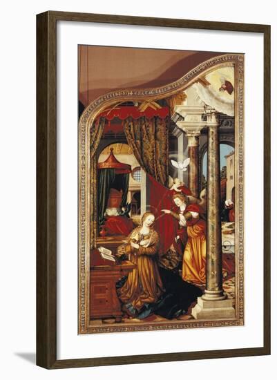 The Annunciation, from Left Panel of Altar of Wettenhausen, 1523-1524-Martin Schaffner-Framed Giclee Print