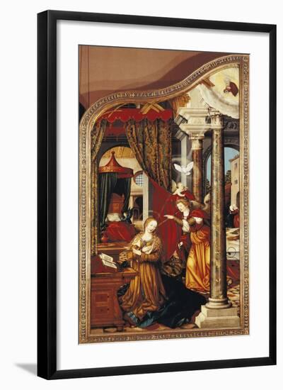 The Annunciation, from Left Panel of Altar of Wettenhausen, 1523-1524-Martin Schaffner-Framed Giclee Print