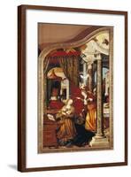 The Annunciation, from Left Panel of Altar of Wettenhausen, 1523-1524-Martin Schaffner-Framed Giclee Print