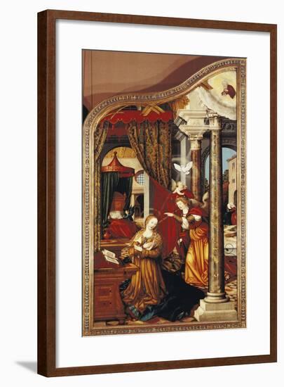 The Annunciation, from Left Panel of Altar of Wettenhausen, 1523-1524-Martin Schaffner-Framed Giclee Print
