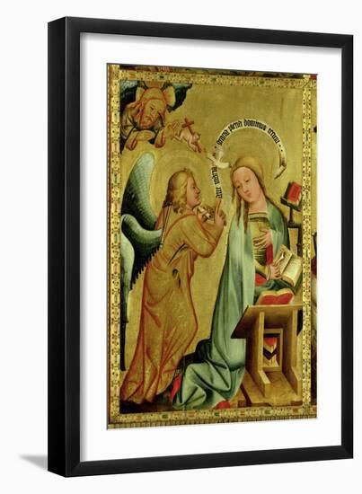 The Annunciation from the High Altar of St. Peter's in Hamburg, the Grabower Altar, 1383-Master Bertram of Minden-Framed Giclee Print