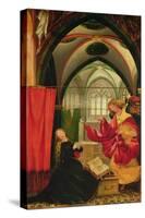 The Annunciation from the Isenheim Altarpiece, Left Hand Wing, circa 1512-16-Matthias Grünewald-Stretched Canvas