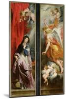 The Annunciation, from the Reverse of the Triptych of the Martyrdom of St. Stephen, circa 1617-Peter Paul Rubens-Mounted Giclee Print