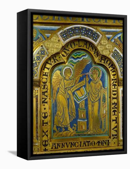 The Annunciation, from the Verdun Altar-Nicholas of Verdun-Framed Stretched Canvas