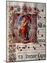 The Annunciation, Historiated Initial "O," Detail of a Page from an Antiphonal, circa 1473-79-Liberale-Mounted Giclee Print