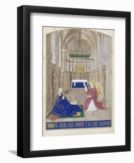 The Annunciation (Hours of Étienne Chevalie)-Jean Fouquet-Framed Giclee Print