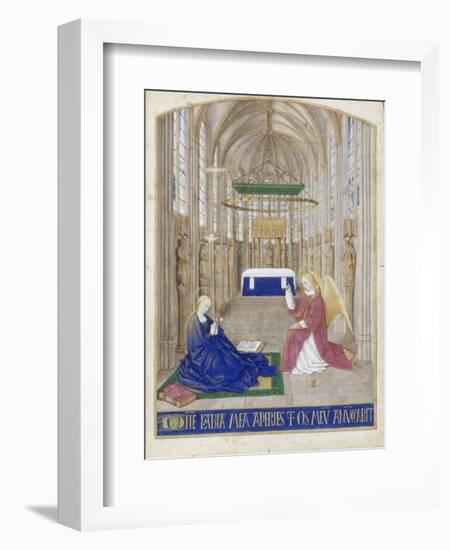 The Annunciation (Hours of Étienne Chevalie)-Jean Fouquet-Framed Giclee Print