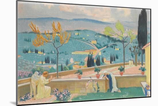 The Annunciation in Fiesole, 1928-Maurice Denis-Mounted Giclee Print