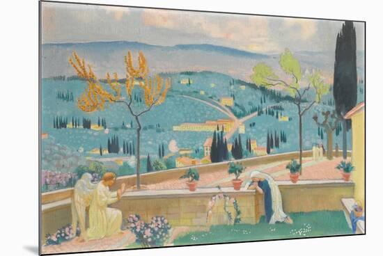 The Annunciation in Fiesole, 1928-Maurice Denis-Mounted Giclee Print