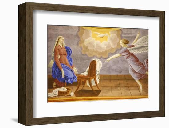 The Annunciation in Saint-Nicolas de Veroce church, Haute Savoie, France-Godong-Framed Photographic Print