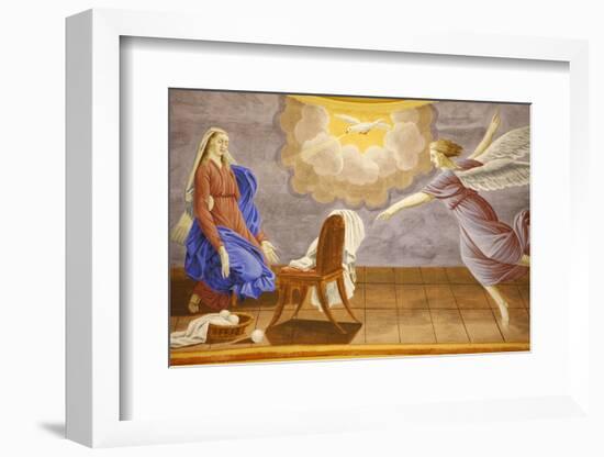 The Annunciation in Saint-Nicolas de Veroce church, Haute Savoie, France-Godong-Framed Photographic Print