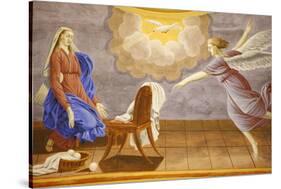 The Annunciation in Saint-Nicolas de Veroce church, Haute Savoie, France-Godong-Stretched Canvas