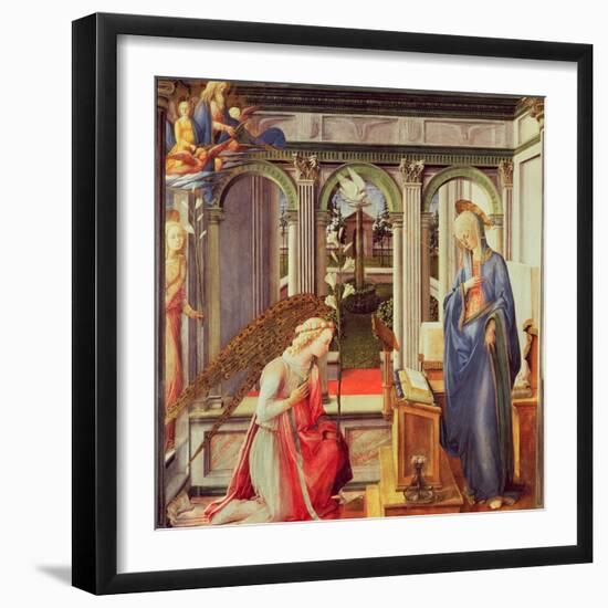 The Annunciation (Oil on Panel)-Fra Filippo Lippi-Framed Giclee Print