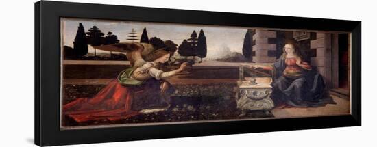 The Annunciation - Oil on Wood, 1472-1475-Leonardo Da Vinci-Framed Giclee Print