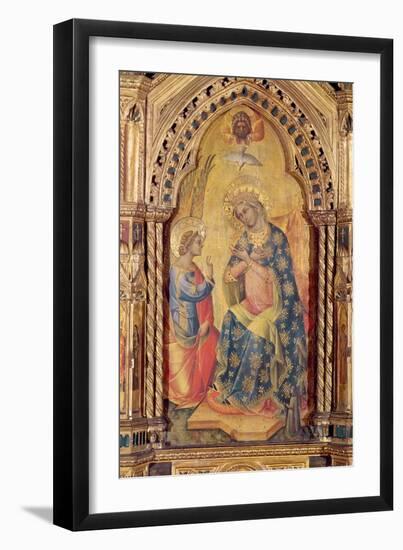 The Annunciation (Part of Polyptych) (Oil on Panel)-Veneziano Lorenzo-Framed Giclee Print