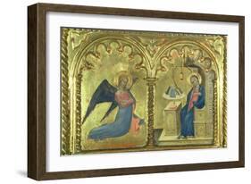 The Annunciation, Polytych Depicting the Lives of the Saints, the Salone Del II Piano, 1353-63-Giovanni Da Milano-Framed Giclee Print