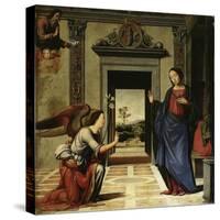 The Annunciation (Predella Detail)-Benvenuto di Giovanni-Stretched Canvas