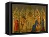 The Annunciation, Saints Asano and Margaret, Prophets Jeremiah, Ezechiel, Isaiah, and Daniel-Simone Martini-Framed Stretched Canvas