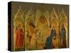 The Annunciation, Saints Asano and Margaret, Prophets Jeremiah, Ezechiel, Isaiah, and Daniel-Simone Martini-Stretched Canvas