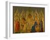 The Annunciation, Saints Asano and Margaret, Prophets Jeremiah, Ezechiel, Isaiah, and Daniel-Simone Martini-Framed Giclee Print