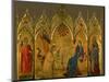 The Annunciation, Saints Asano and Margaret, Prophets Jeremiah, Ezechiel, Isaiah, and Daniel-Simone Martini-Mounted Giclee Print