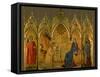 The Annunciation, Saints Asano and Margaret, Prophets Jeremiah, Ezechiel, Isaiah, and Daniel-Simone Martini-Framed Stretched Canvas