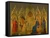 The Annunciation, Saints Asano and Margaret, Prophets Jeremiah, Ezechiel, Isaiah, and Daniel-Simone Martini-Framed Stretched Canvas