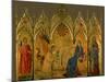 The Annunciation, Saints Asano and Margaret, Prophets Jeremiah, Ezechiel, Isaiah, and Daniel-Simone Martini-Mounted Giclee Print