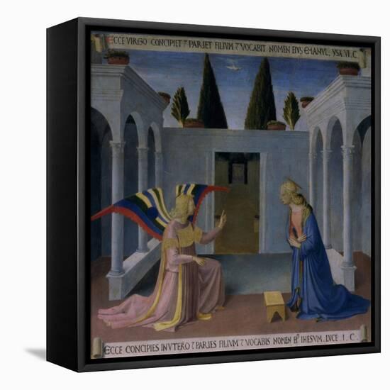 The Annunciation, Story of the Life of Christ-Fra Angelico-Framed Stretched Canvas