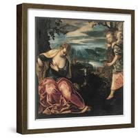 The Annunciation to Manoah's Wife-Jacopo Tintoretto-Framed Giclee Print