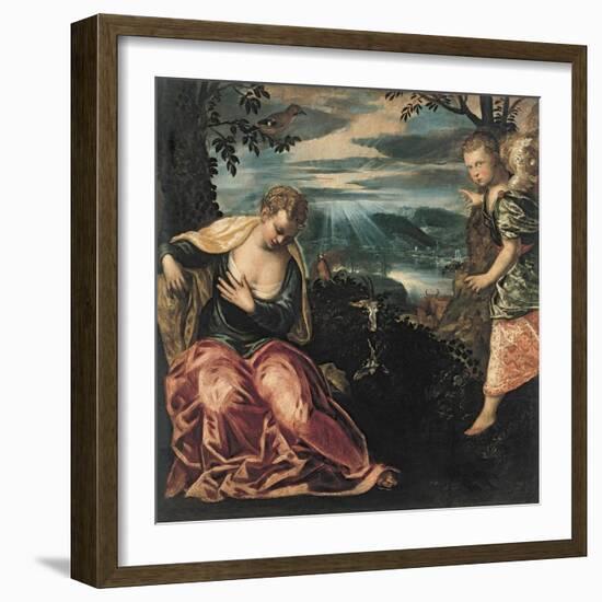 The Annunciation to Manoah's Wife-Jacopo Tintoretto-Framed Giclee Print