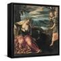 The Annunciation to Manoah's Wife-Jacopo Tintoretto-Framed Stretched Canvas