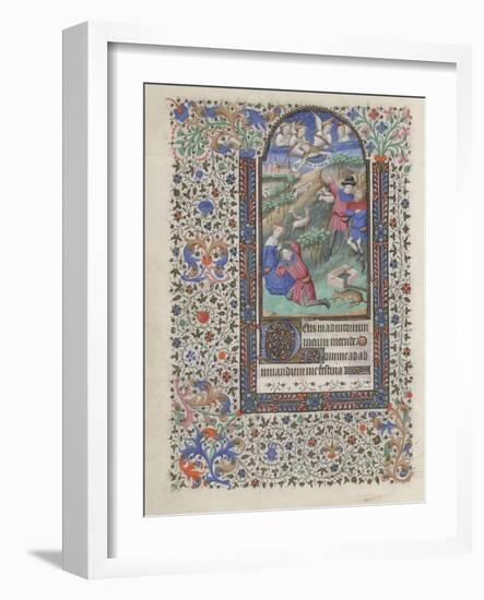 The Annunciation to the Shepherds (Book of Hour), 1440-1460-null-Framed Giclee Print