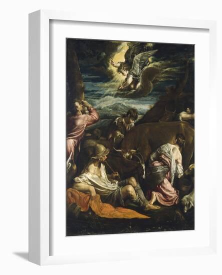 The Annunciation to the Shepherds, C.1555-1560-Jacopo Bassano-Framed Giclee Print