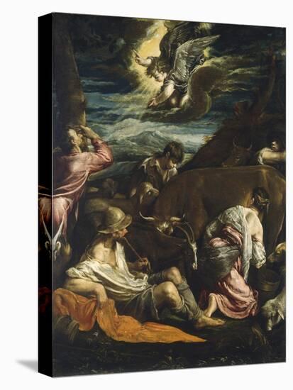 The Annunciation to the Shepherds, C.1555-1560-Jacopo Bassano-Stretched Canvas