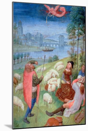 The Annunciation to the Shepherds, from the Huth Hours-Simon Marmion-Mounted Giclee Print