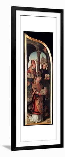 'The Annunciation', (Triptych, side panel), 1517-Jean Bellegambe-Framed Art Print