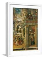 The Annunciation, with Saint Emidius, 1486, (1911)-Carlo Crivelli-Framed Giclee Print