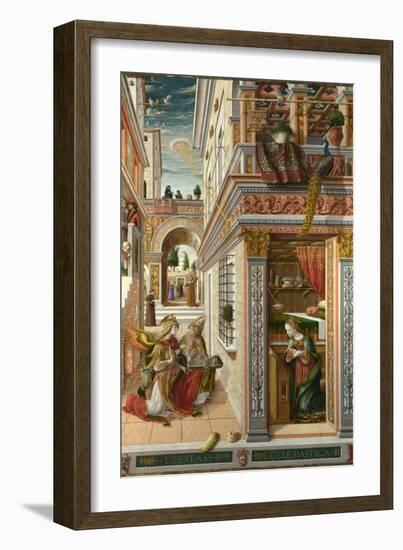 The Annunciation, with Saint Emidius, 1486-Carlo Crivelli-Framed Giclee Print